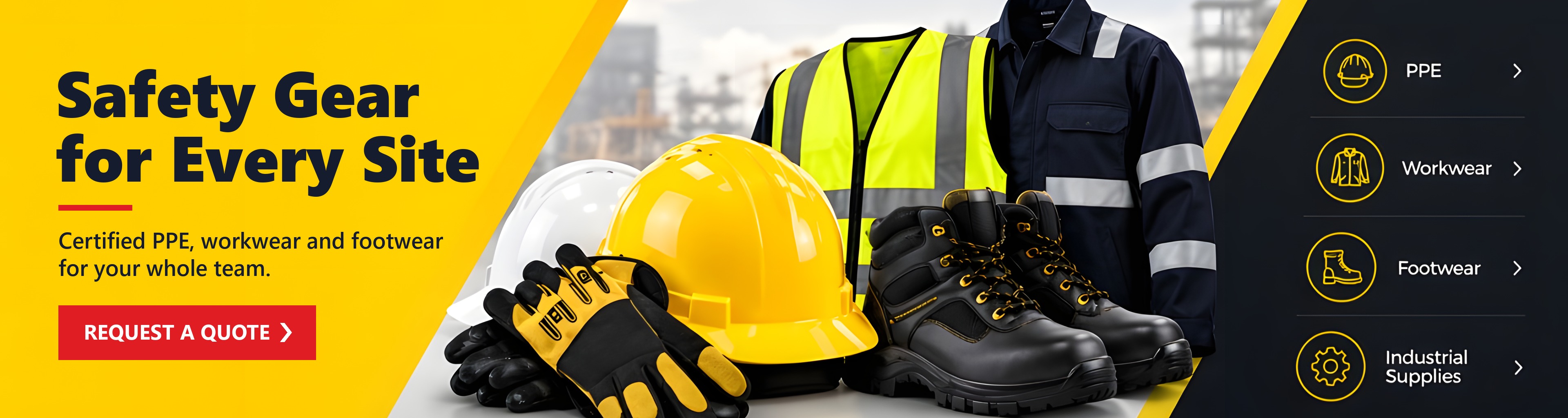 Safety gear for every site: PPE, workwear, footwear and industrial supplies