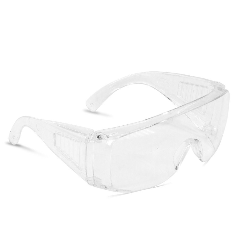 Clear safety goggles