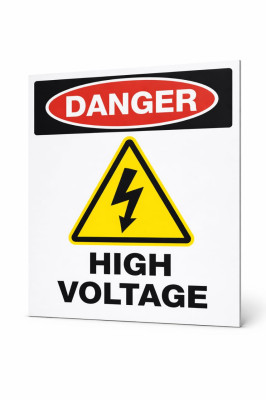 DANGER HIGH VOLTAGE SAFETY SIGN - 50 ?? 40 CM