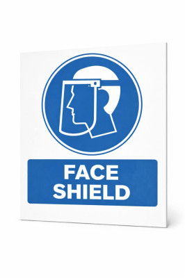 FACE SHIELD SAFETY SIGN ??? 50 ?? 40 CM