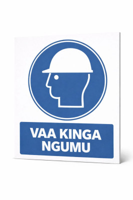 VAA KINGA NGUMU (WEAR HARD HAT) SAFETY SIGN ??? 60 ?? 80 CM