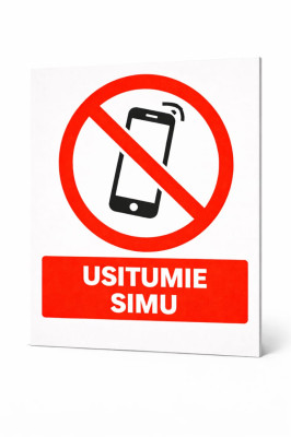USITUMIE SIMU (NO MOBILE PHONES) SAFETY SIGN ??? 50 ?? 40 CM