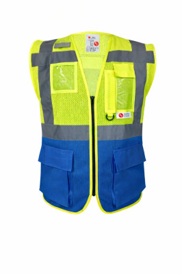 HI-VIS REFLECTIVE VEST  YELLOW/BLUE (LUMOS MP)