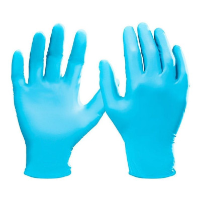 BLUE NITRILE DISPOSABLE GLOVES