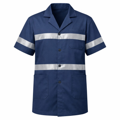 SHORT SLEEVE REFLECTIVE DUST COAT