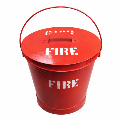 FIRE SAND BUCKET WITH LID