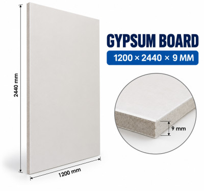 GYPSUM BOARD ??? 1.2 ?? 2.44 ?? 9MM