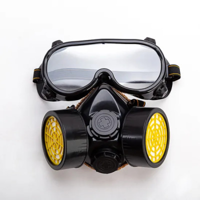 DUAL FILTER SAFETY RESPIRATOR MASK WITH