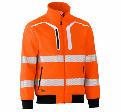 HI VIS SOFT SHELL BOMBER JACKET