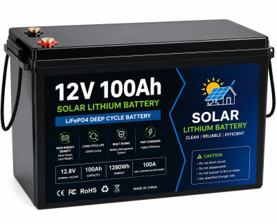 12V 100Ah SOLAR LITHIUM BATTERY