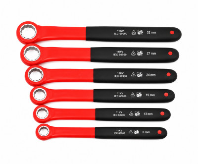 11KV AC INSULATED ELECTRICAL RING OPEN END SPANNER SET (6MM–32MM