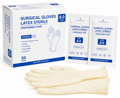 SURGICAL GLOVES - LATEX STERILE (8.0)