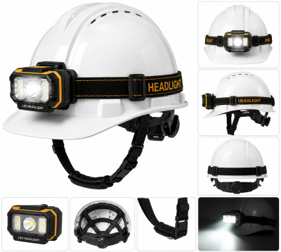 SAFETY HELMET WITH HEAD TORCH
