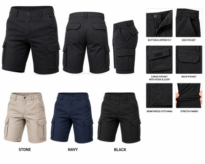 STRETCH CARGO SHORTS