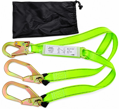 DOUBLE LEG LANYARD WITH ENERGY ABSORBER