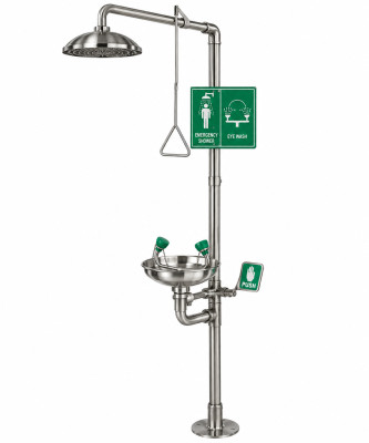 EMERGENCY EYE WASH & SHOWER – STAINLESS STEEL