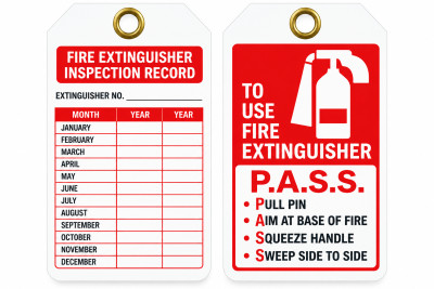 FIRE EXTINGUISHER INSPECTION TAGS