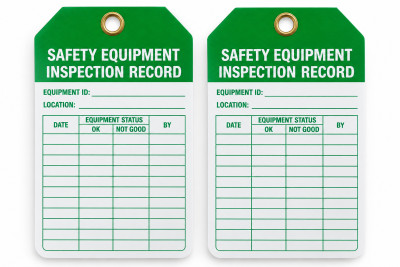 EQUIPMENT INSPECTION TAGS GREEN