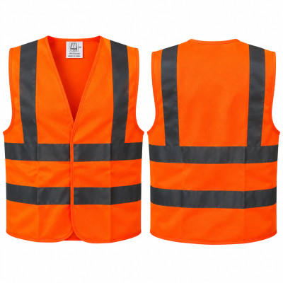HIGH VISIBILITY SAFETY VEST ORANGE