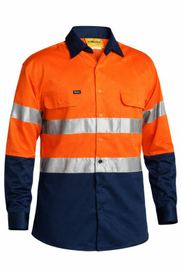 BISLEY HI-VIS LONG SLEEVE WORK SHIRT