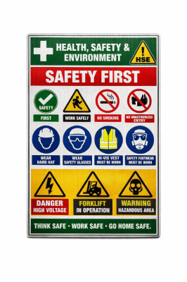 HSE REFLECTIVE SAFETY SIGN BOARD 120*200CM